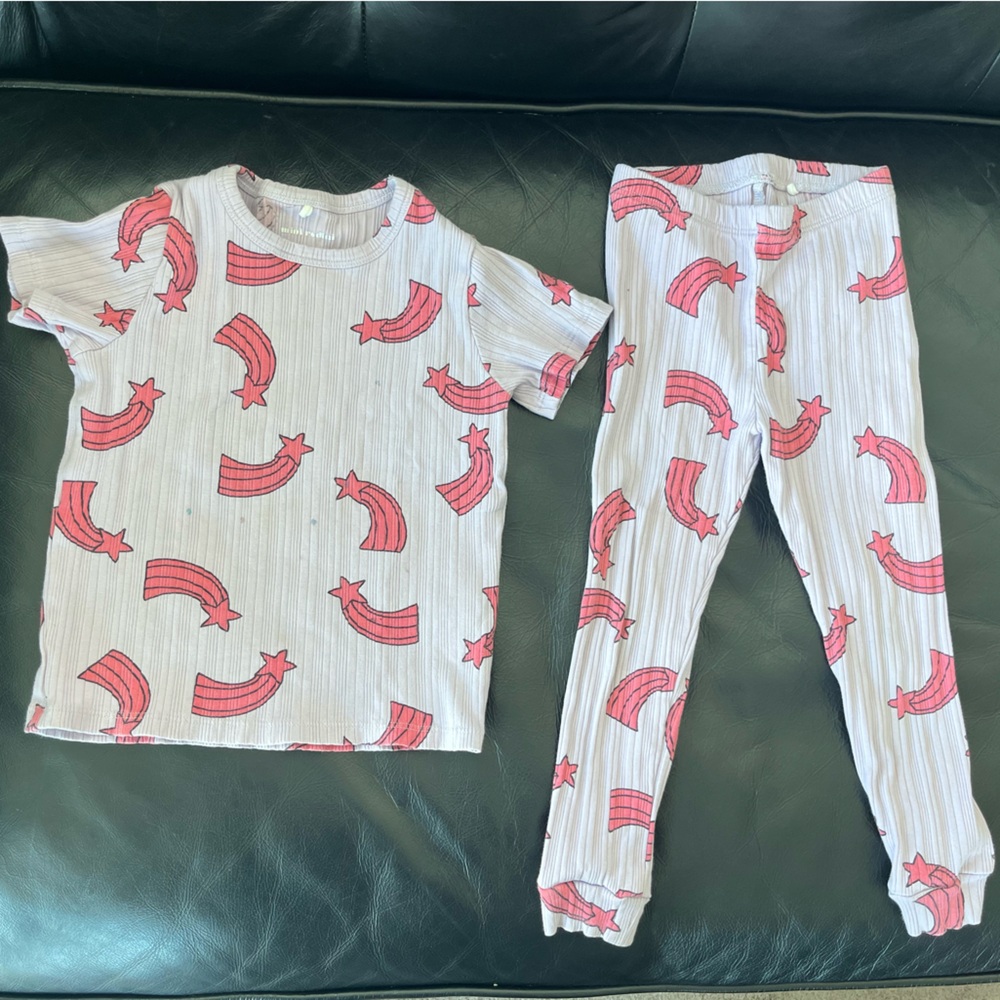 MINI RODINI STARFALL LEGGINGS & SHIRT - PURPLE